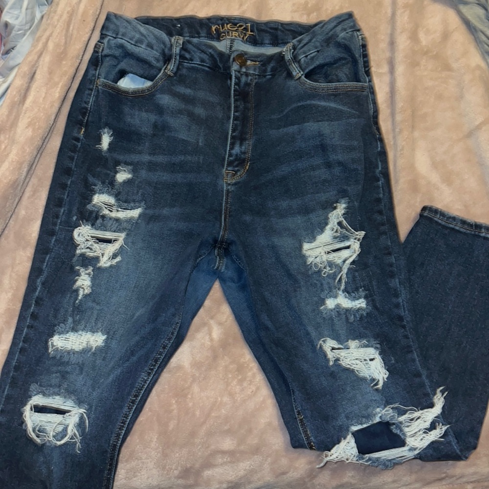 Distressed booty loving jeans